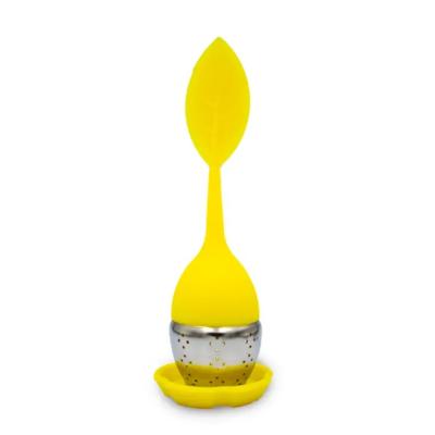 Boule a th en silicone - Jaune